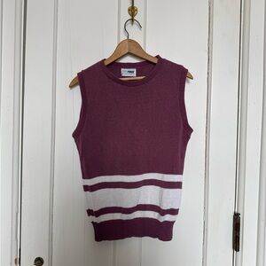Russ Vintage Mauve Knit Sweater Vest M